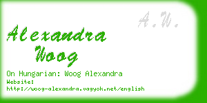 alexandra woog business card